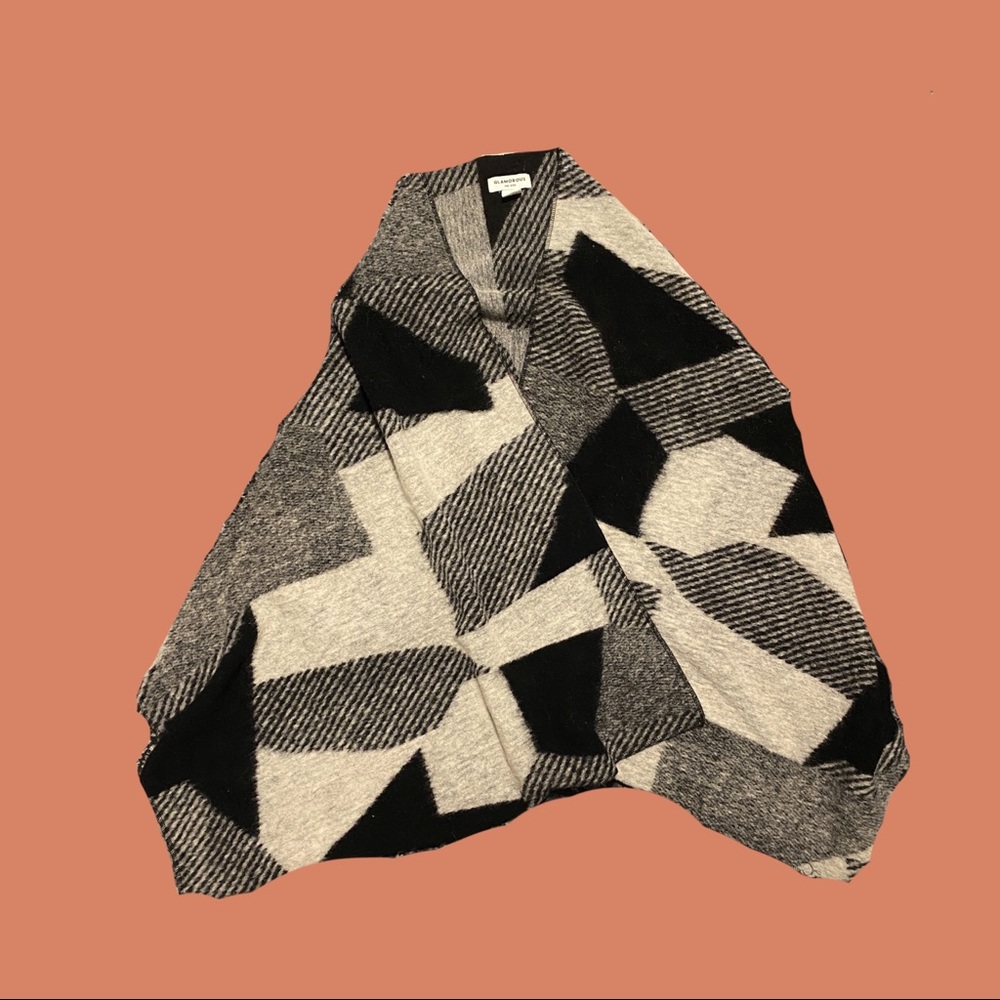 Geometric / Contemporary wool shawl wrap scarf